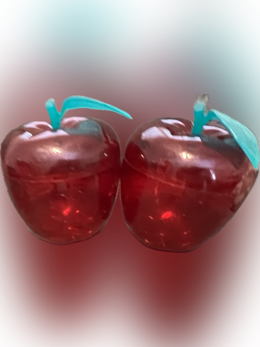 Red Apple Leaf Storage Container Storage Candy Dish  Teacher School Decor 2 Sets